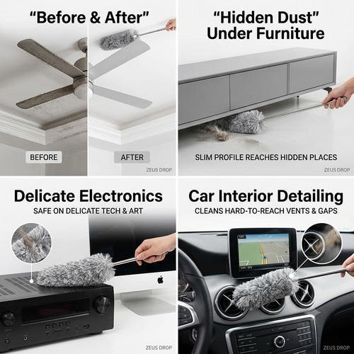 Zeus Drop™ Multi-Surface Microfiber Extension Duster